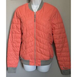 BENCH Multipurpose Puff Athletic Jacket Womens Small Coral Orange Full Zip